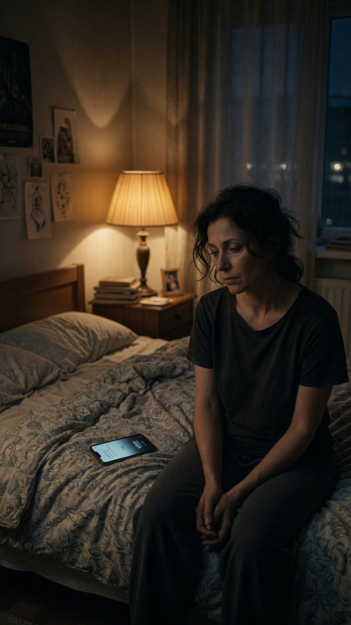 A person holding their phone, hesitating before sending the first message again