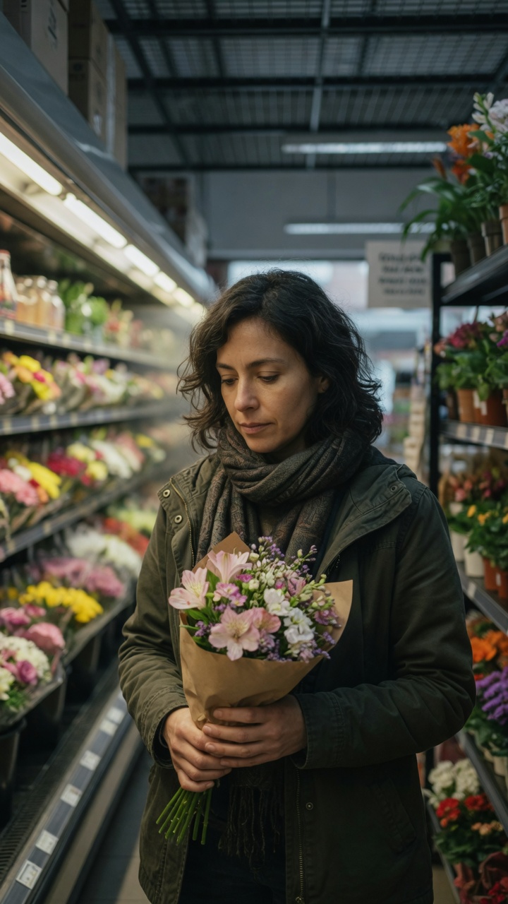 A person pausing in a quiet moment, missing their mom every day in the small things