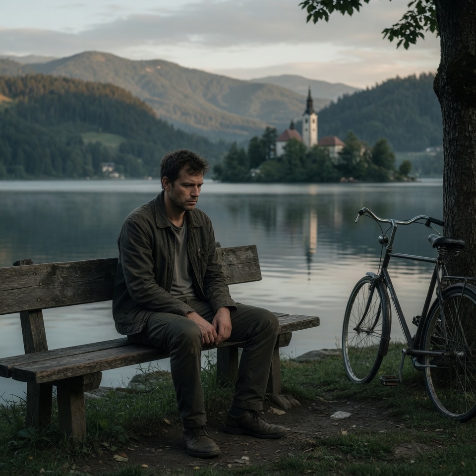 A person sitting with the question of whether the exhaustion is depression or tiredness — Grace is a Christian AI companion for the not-knowing