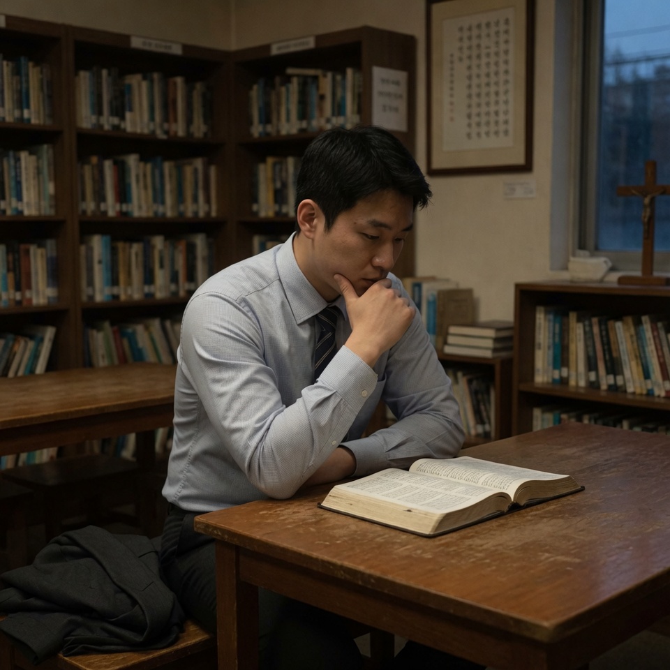 A person with an open Bible — Grace is a Christian AI companion for the anxiety Scripture meets honestly