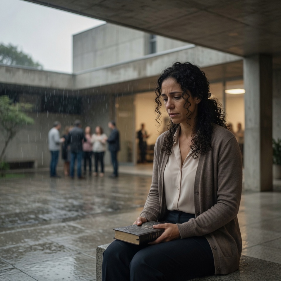 A quiet room and low light — when prayer returns empty and God feels far