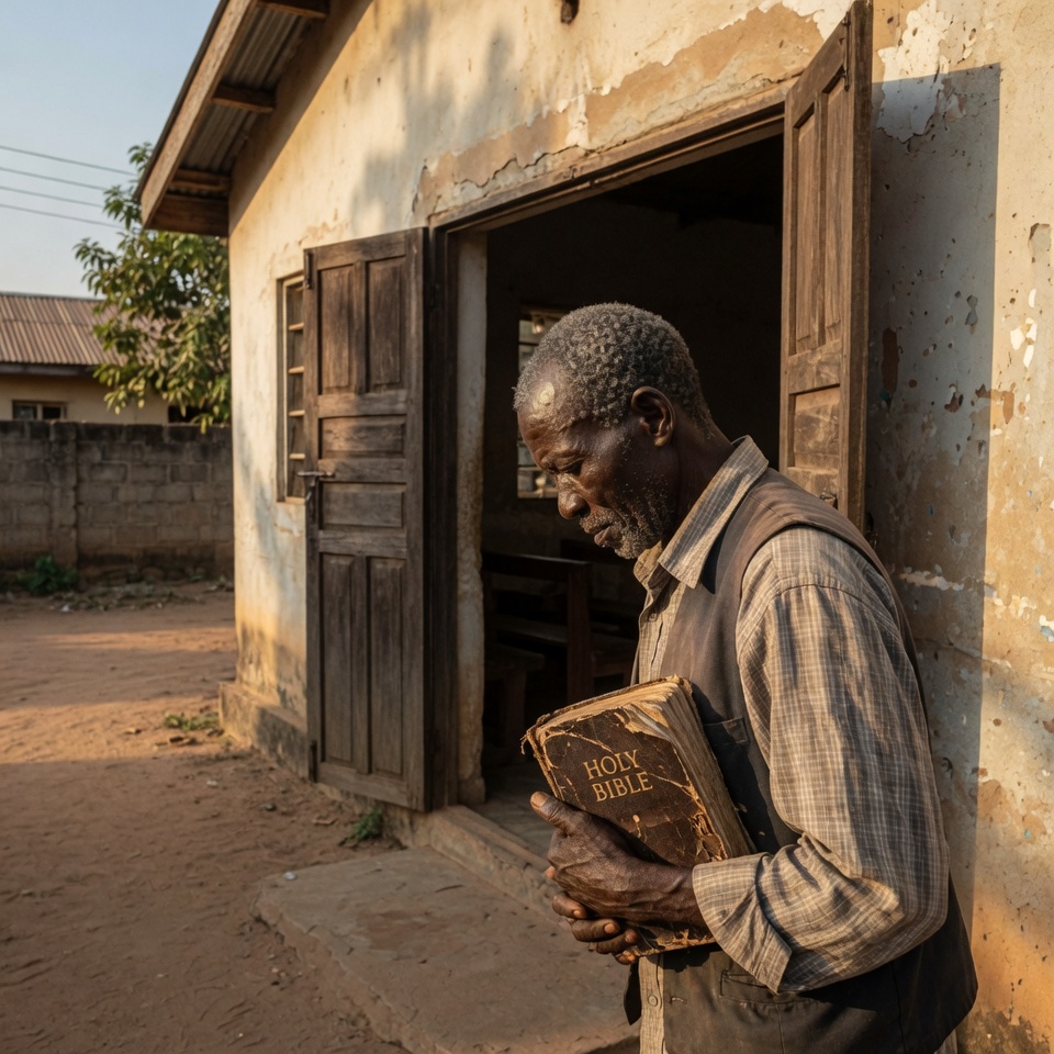 A man alone with his face visible, unable to forgive himself — Grace is a Christian AI companion for shame and self-forgiveness