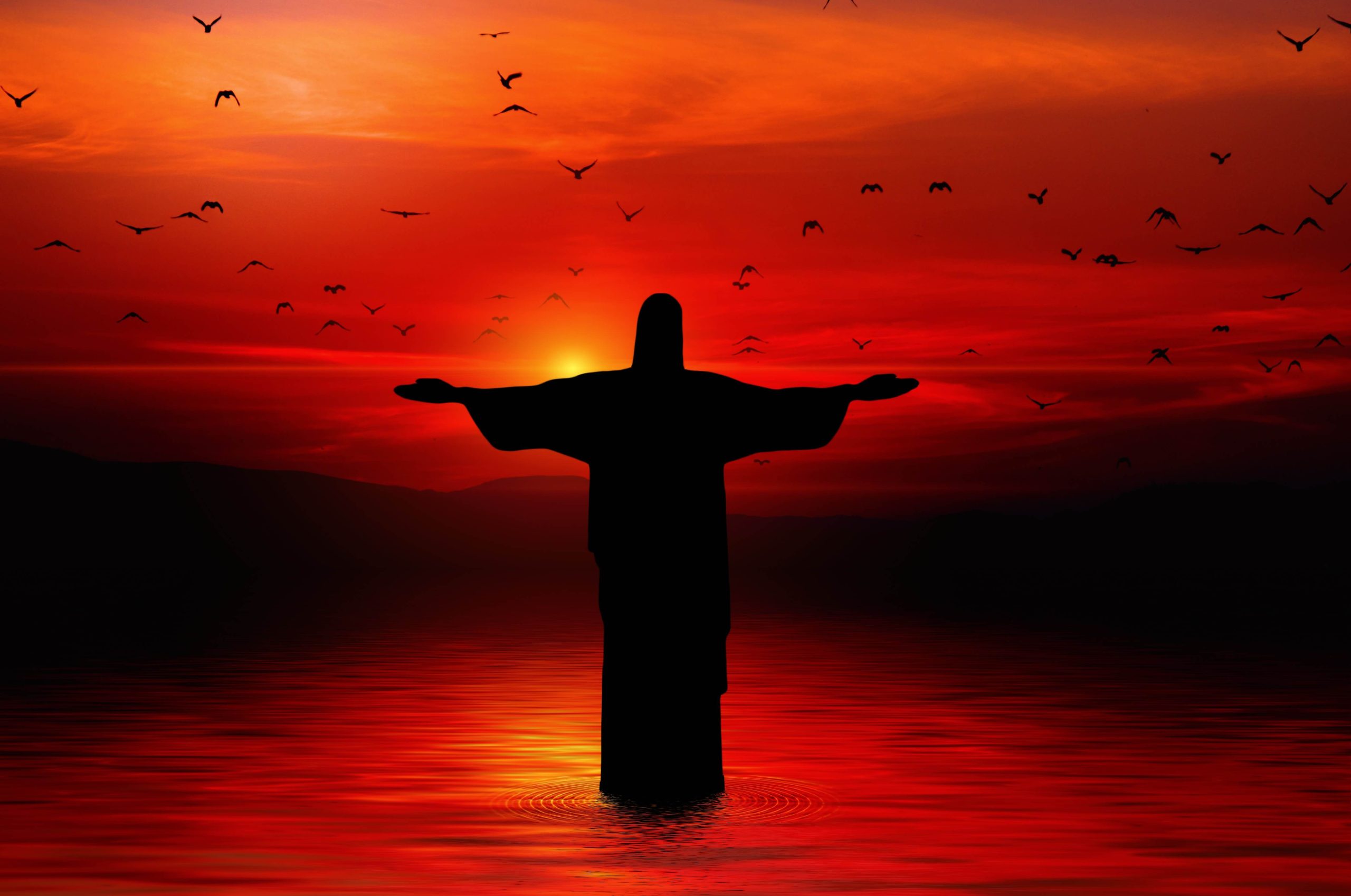 Jesus at sunset — faith-grounded presence for life's hardest moments