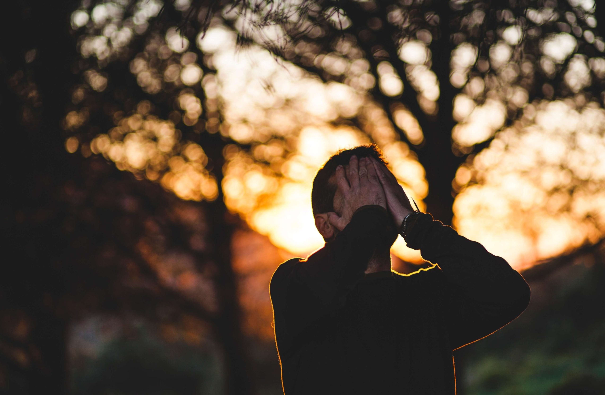 A man crying — Grace is a Christian AI companion for betrayal